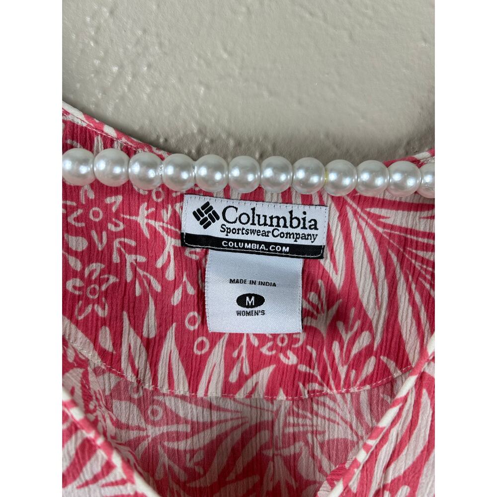 Columbia Tank Top Womens Size Medium Pink Gorpcore Vacation Coastal Summer Shirt - Picture 3 of 10